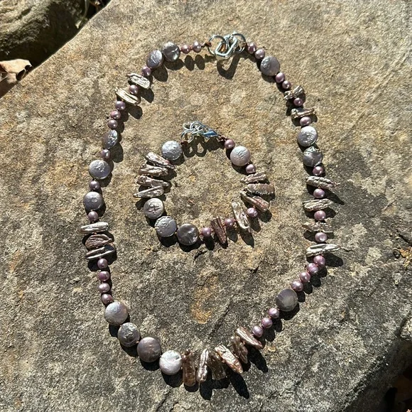 Stick and coin pearl set - Picture 5 of 7